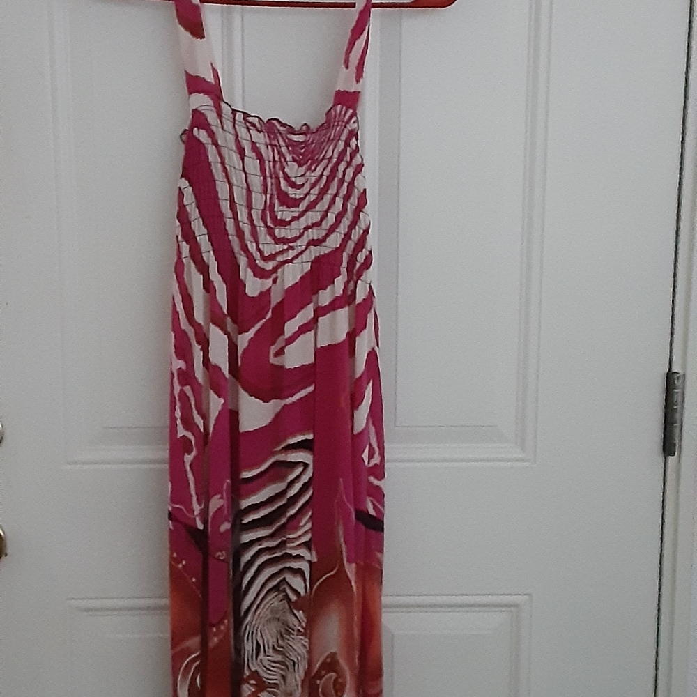 Pink and white sundress